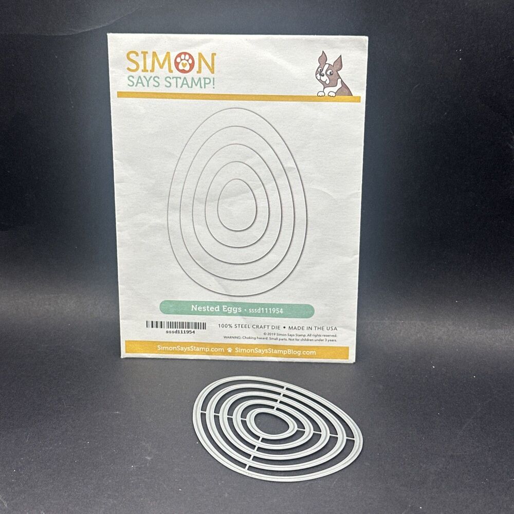 Simon Says Stamp NESTED EGGS DIE SET easter bunny rabbit egg hen chick basket